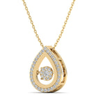 Pear Shaped Cluster Dancing Diamond Pendant - Milano