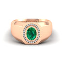 14K Rose Gold - Emerald