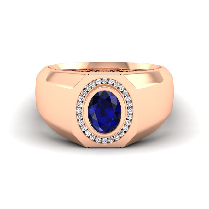 14K Rose Gold - Sapphire