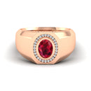 14K Rose Gold - Ruby