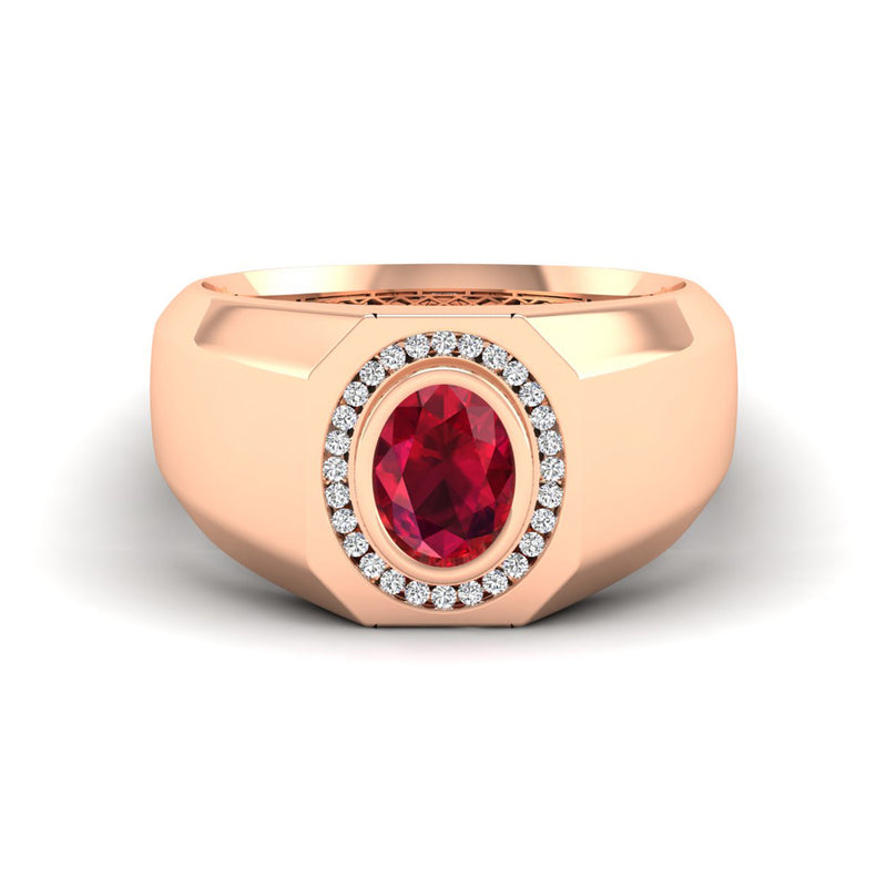 14K Rose Gold - Ruby