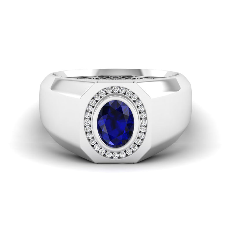 14K White Gold - Sapphire