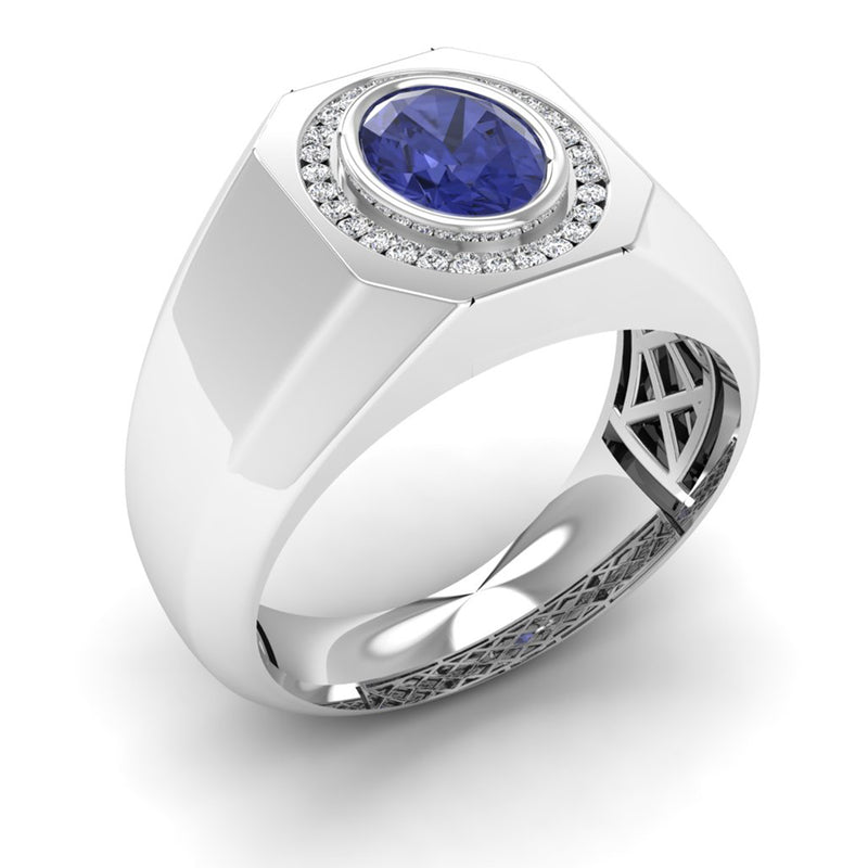14K White Gold - Tanzanite