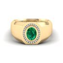 14K Yellow Gold - Emerald