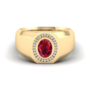 14K Yellow Gold - Ruby