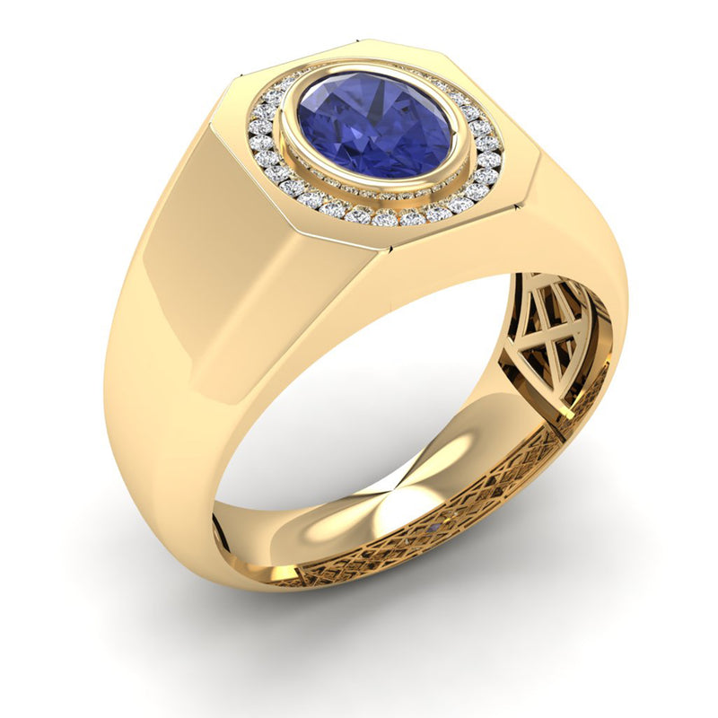 14K Yellow Gold - Tanzanite