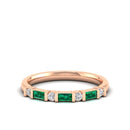 14K Rose Gold - Emerald