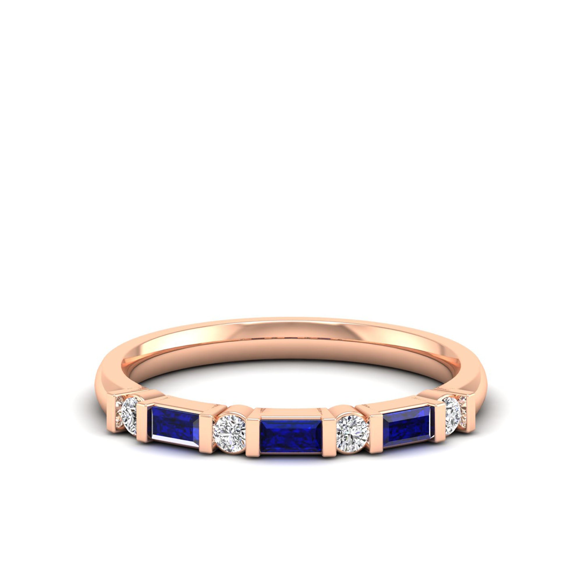 14K Rose Gold - Sapphire