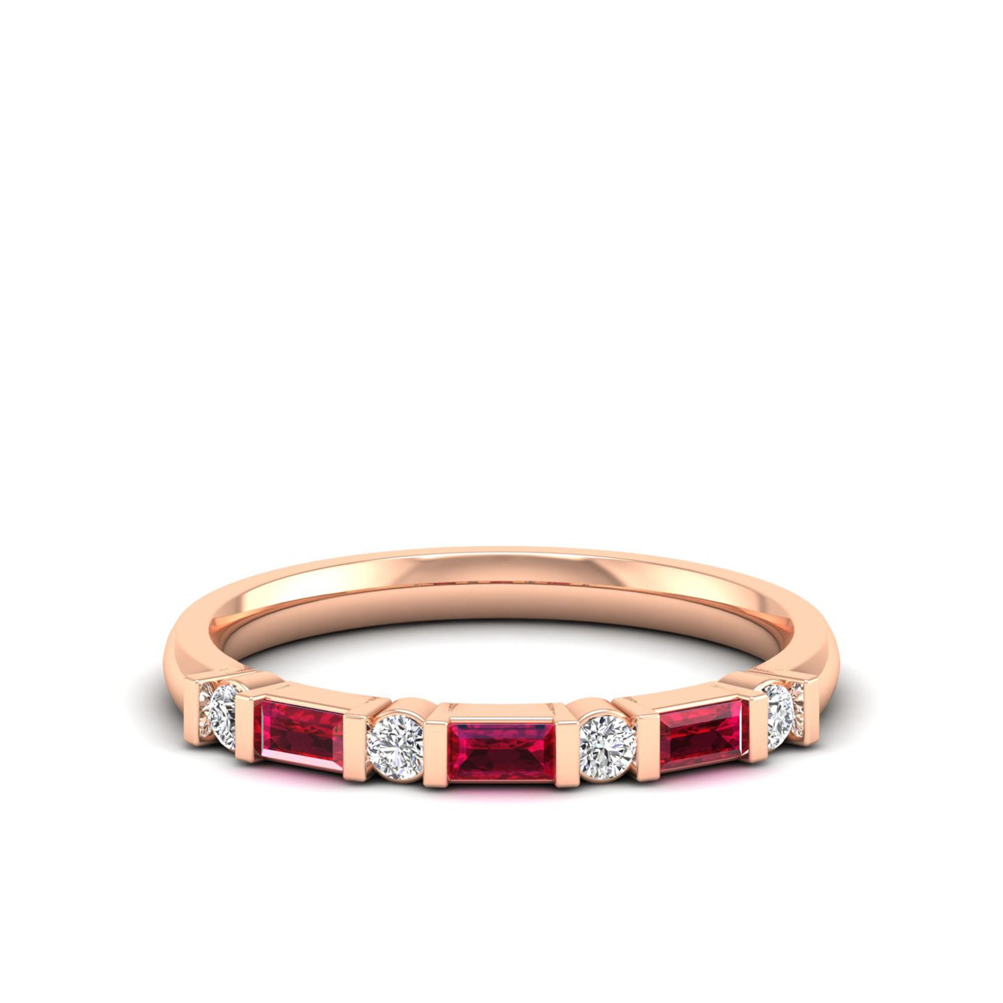 14K Rose Gold - Ruby