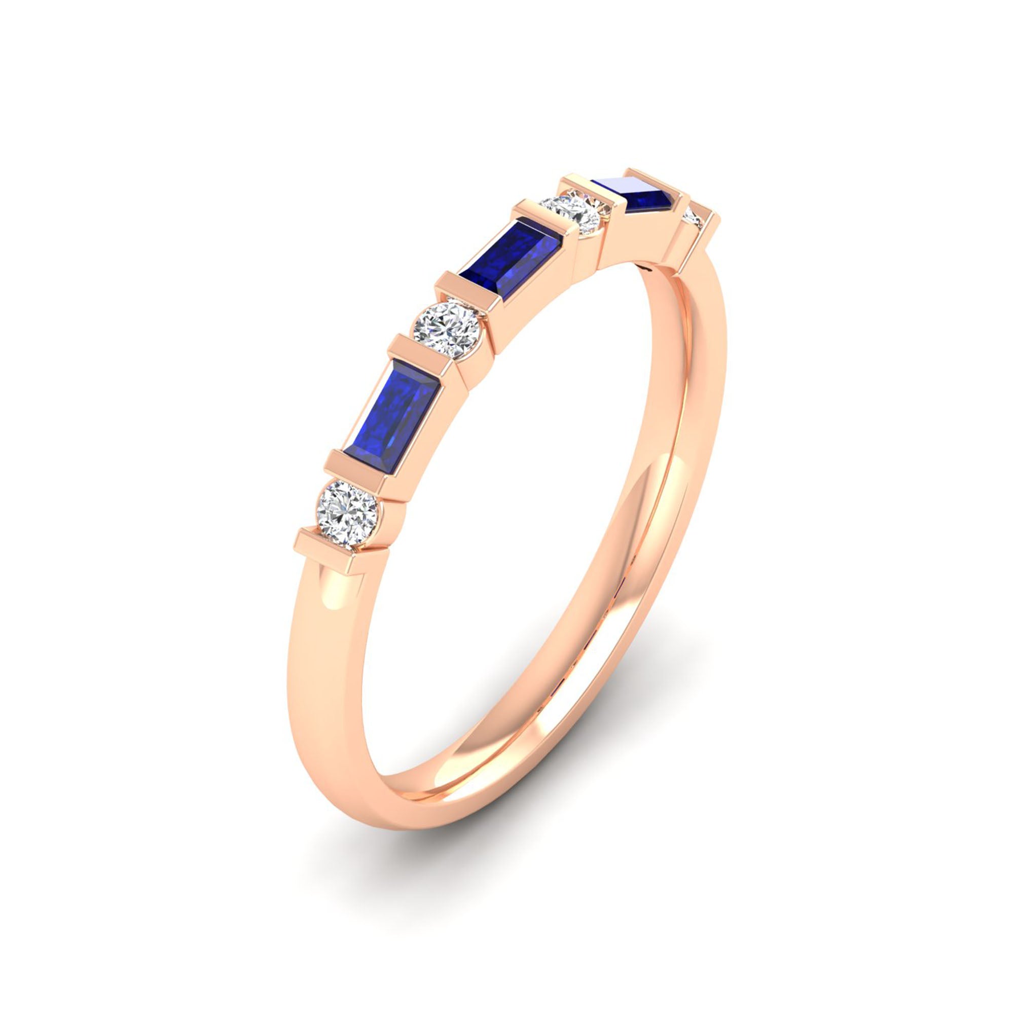 14K Rose Gold - Sapphire