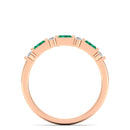 14K Rose Gold - Emerald