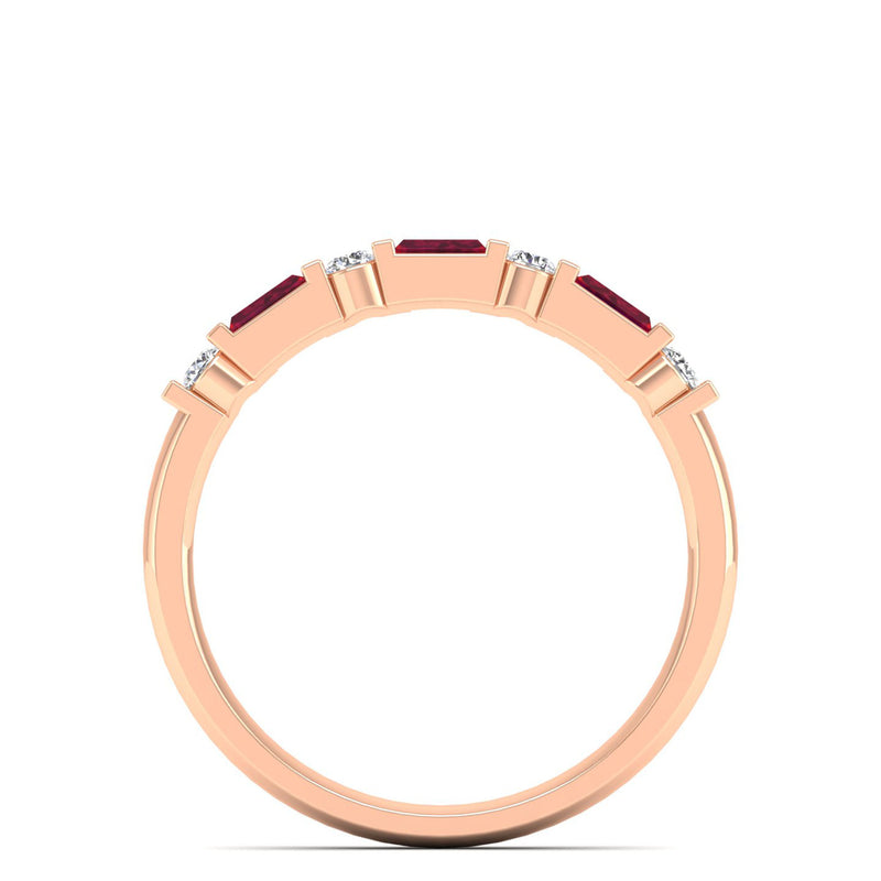 14K Rose Gold - Ruby