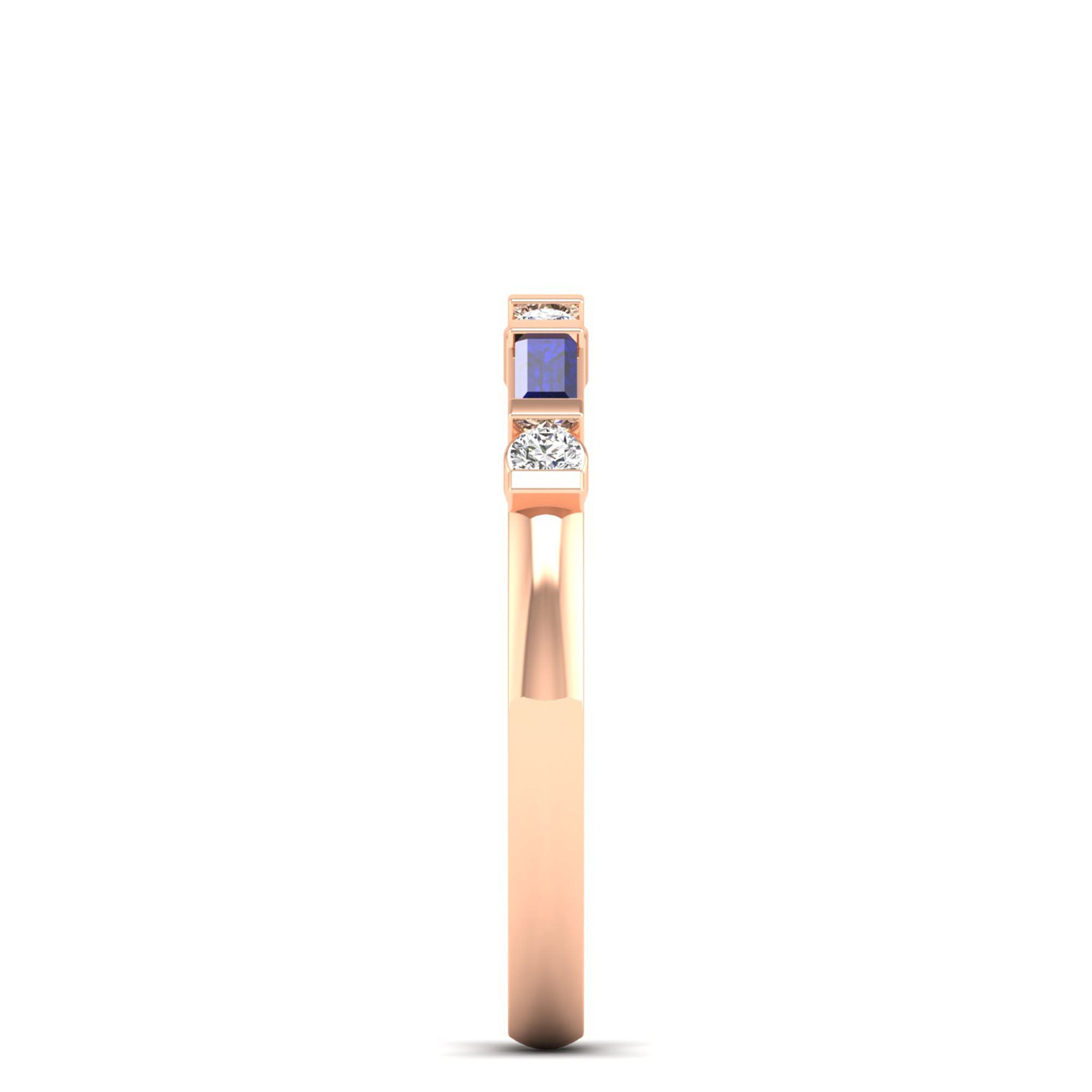 14K Rose Gold - Sapphire