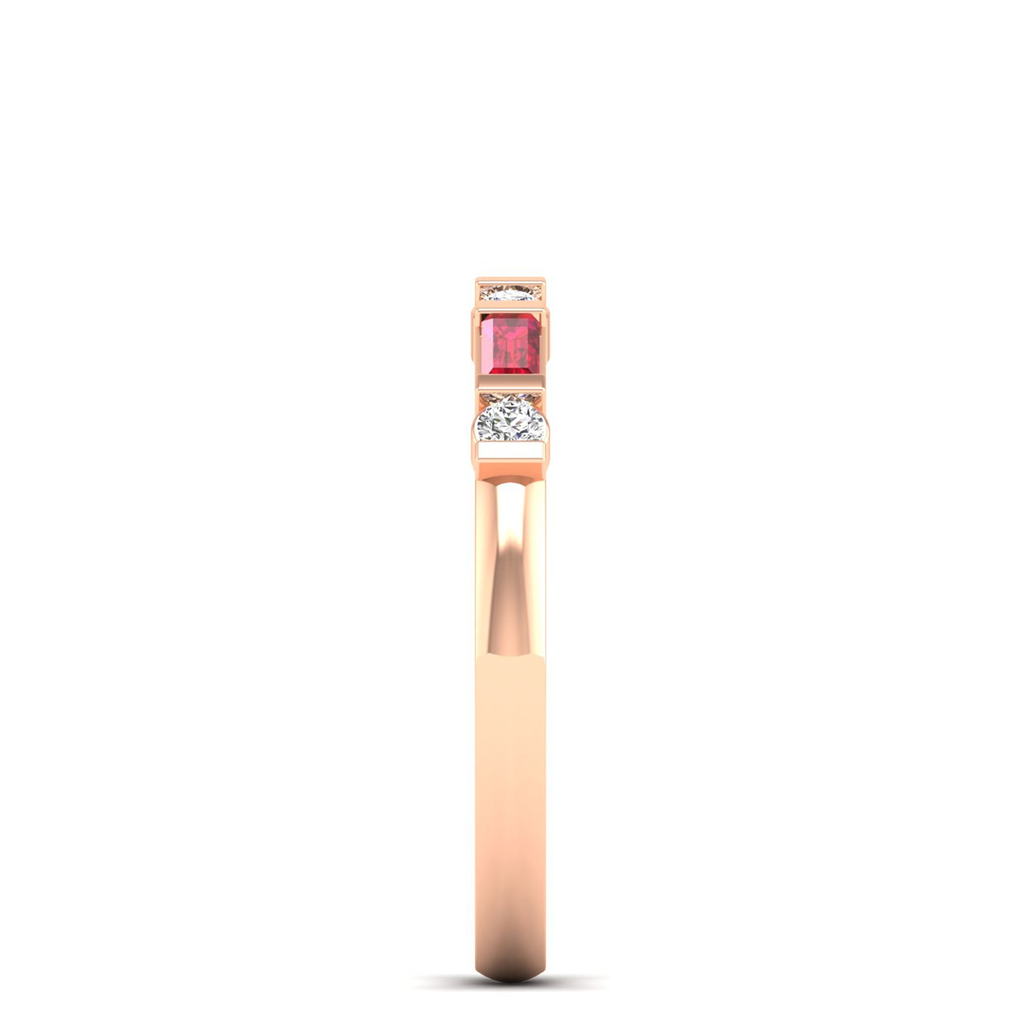 14K Rose Gold - Ruby