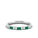 14K White Gold - Emerald