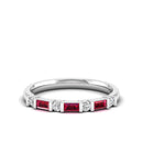 14K White Gold - Ruby