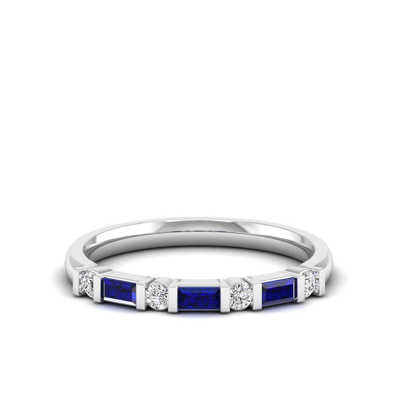 14K White Gold - Sapphire