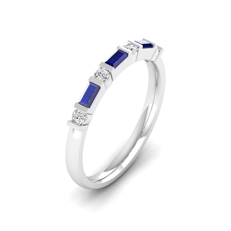 14K White Gold - Sapphire