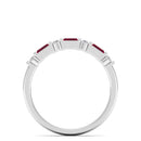 14K White Gold - Ruby