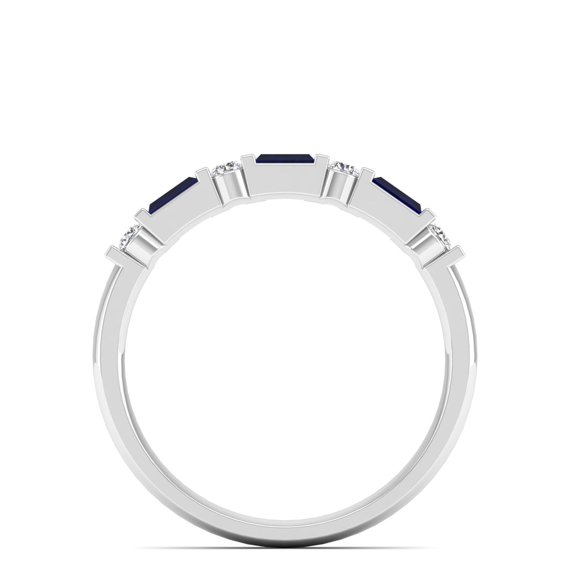 14K White Gold - Sapphire
