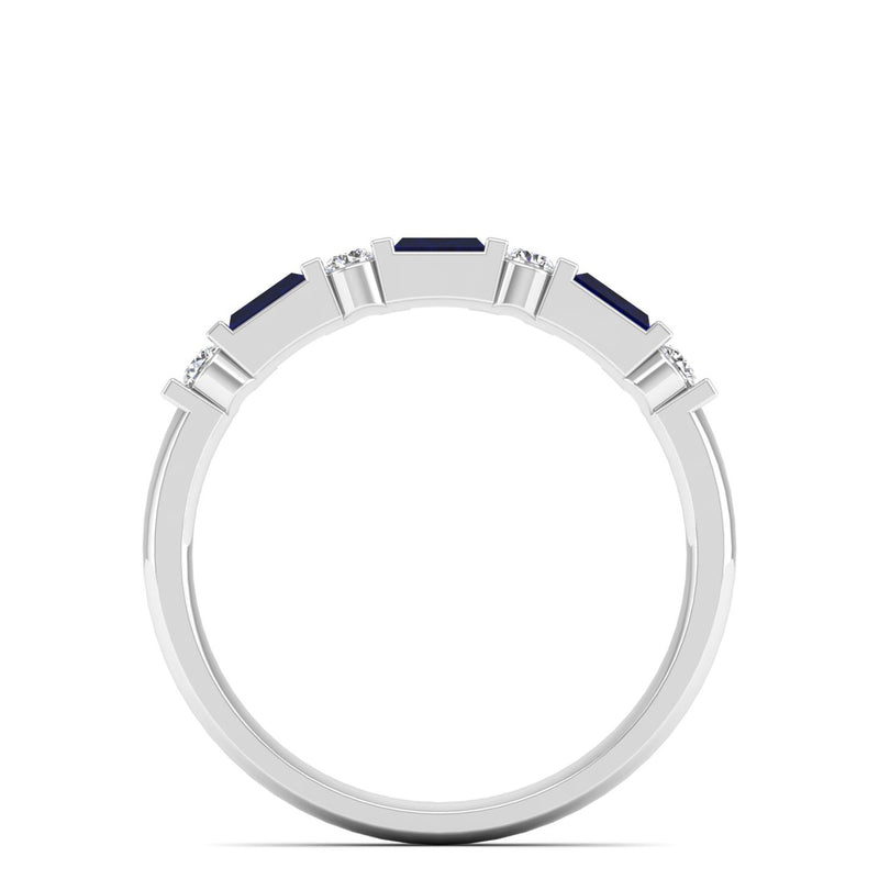 14K White Gold - Sapphire