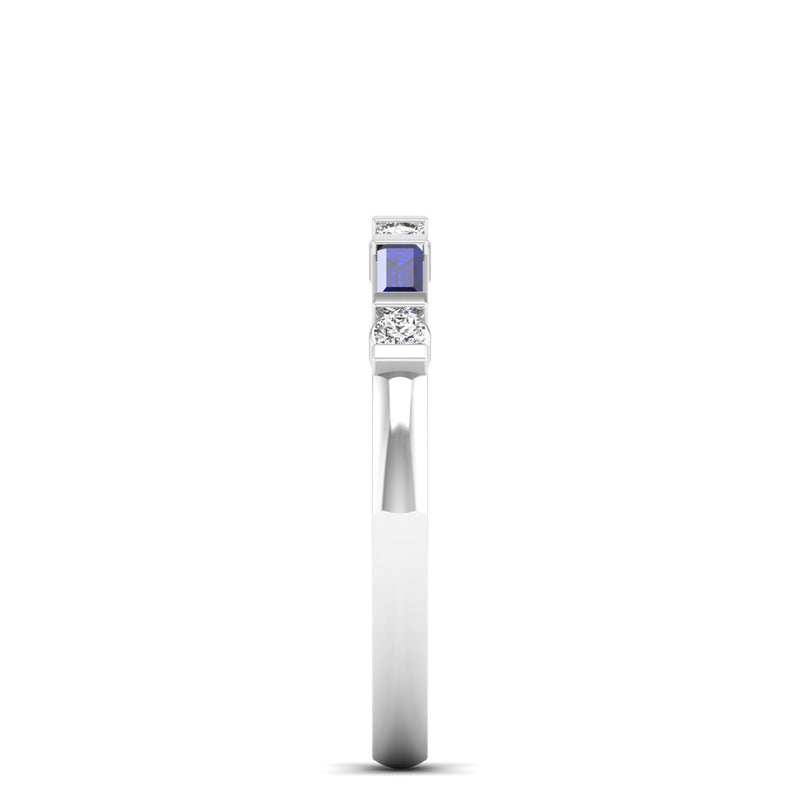 14K White Gold - Sapphire