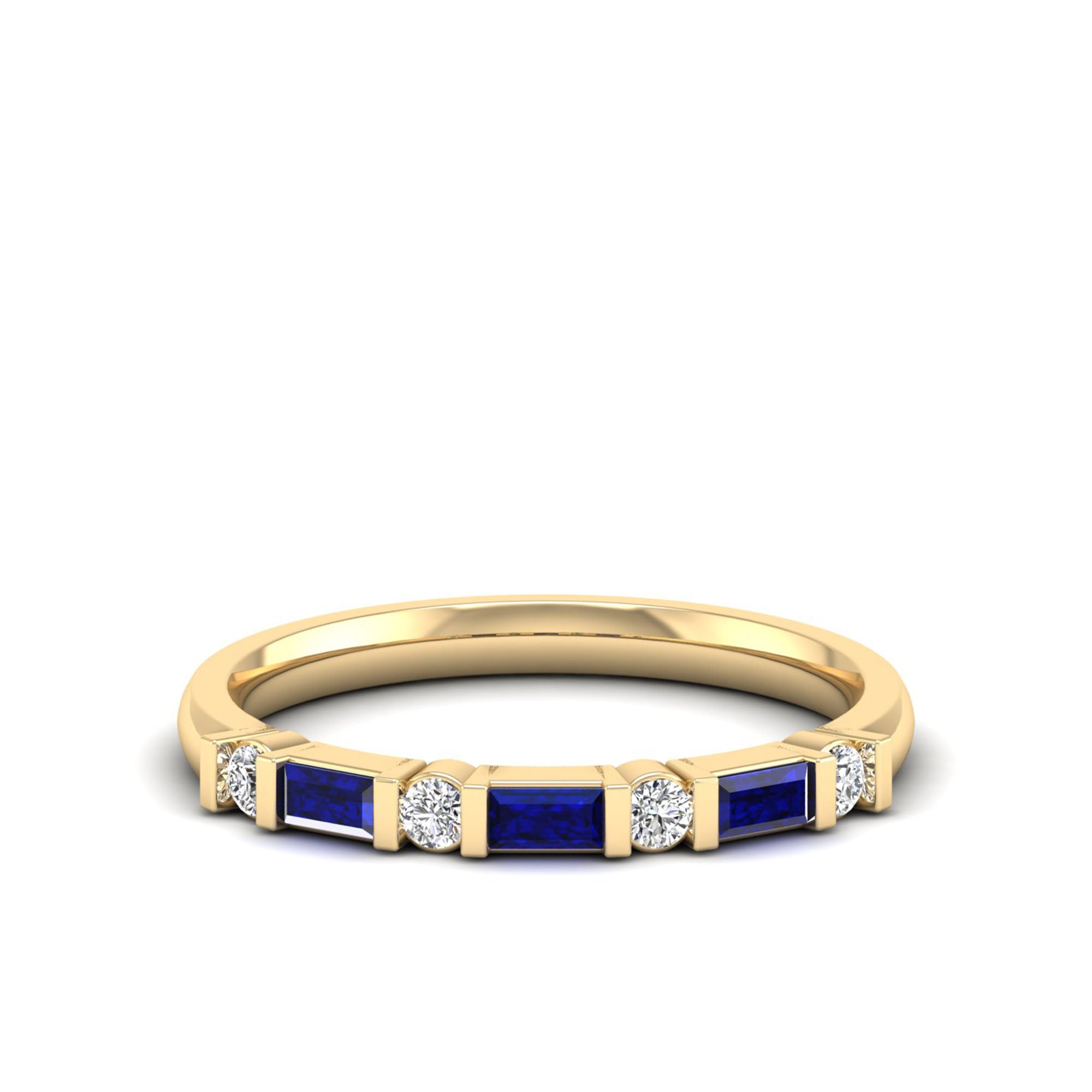 14K Yellow Gold - Sapphire