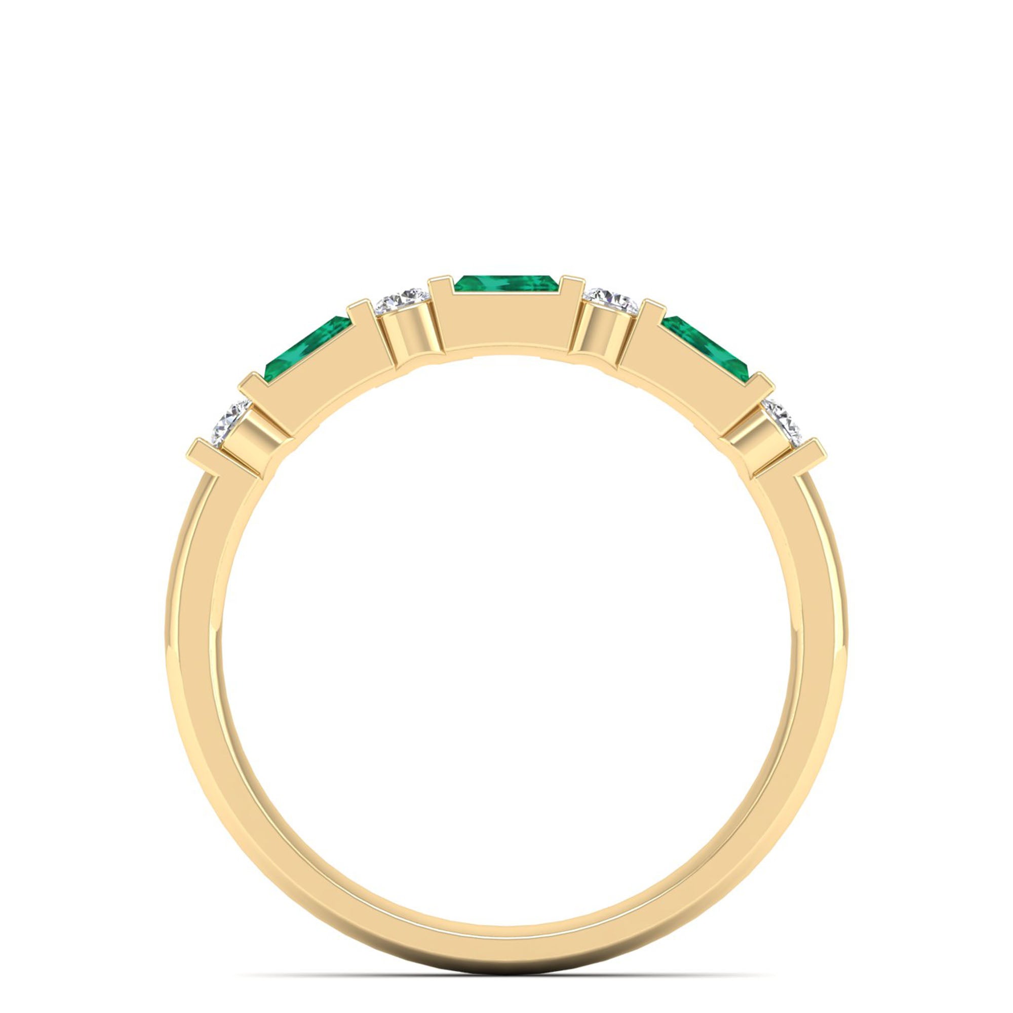 14K Yellow Gold - Emerald