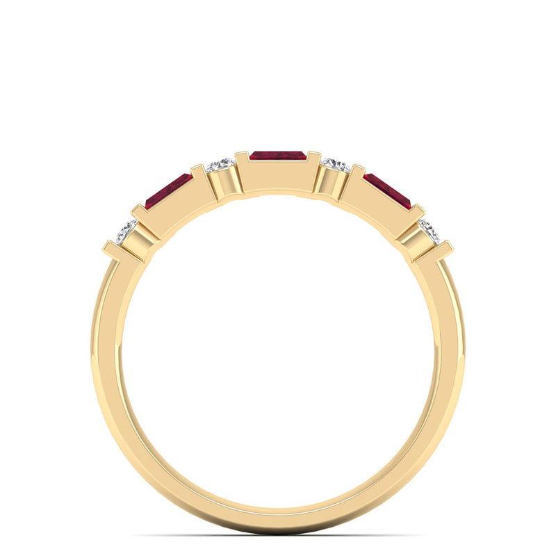 14K Yellow Gold - Ruby