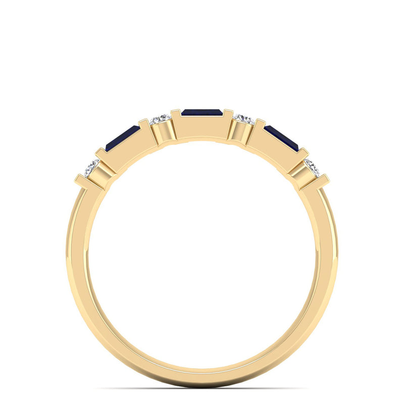 14K Yellow Gold - Sapphire