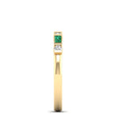 14K Yellow Gold - Emerald