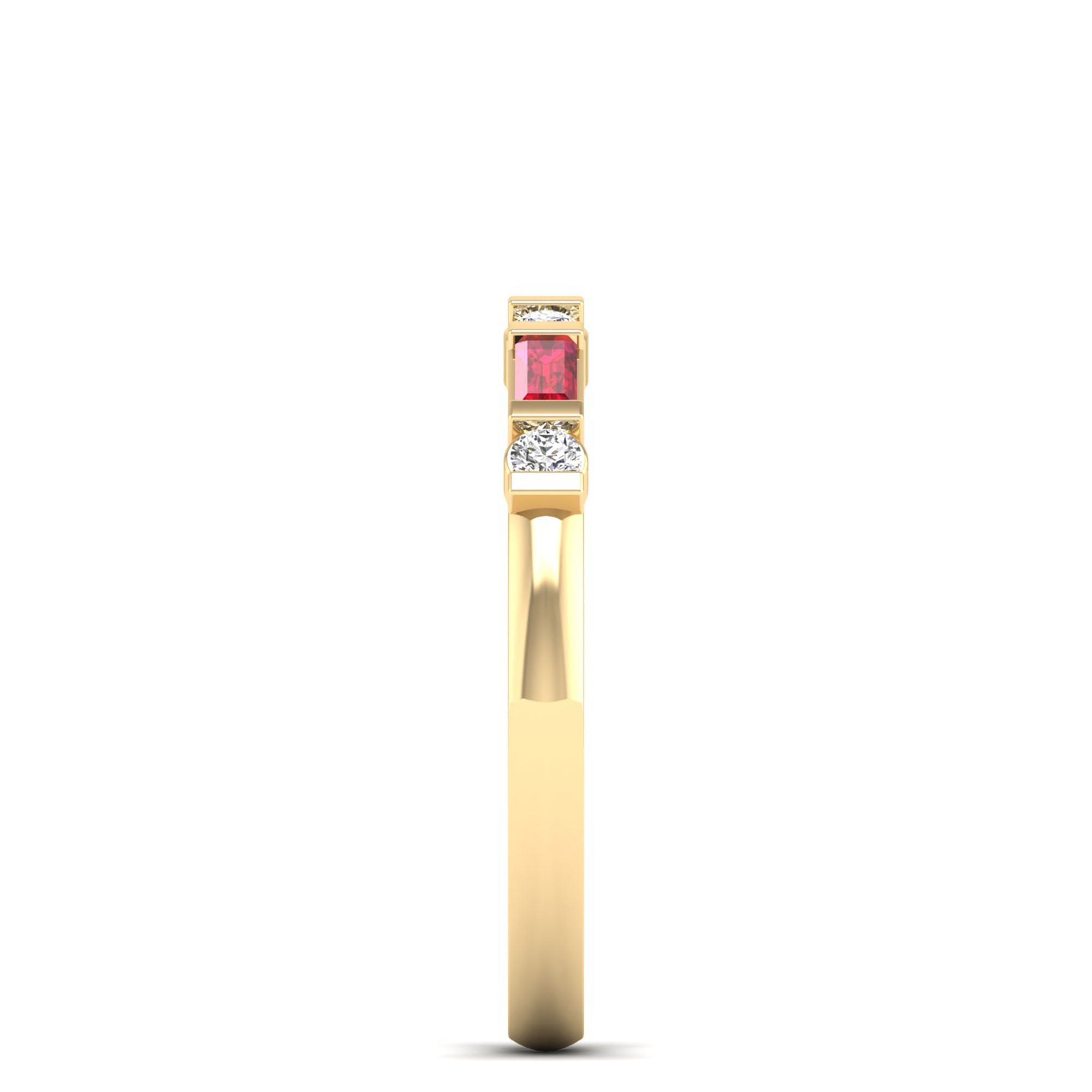 14K Yellow Gold - Ruby