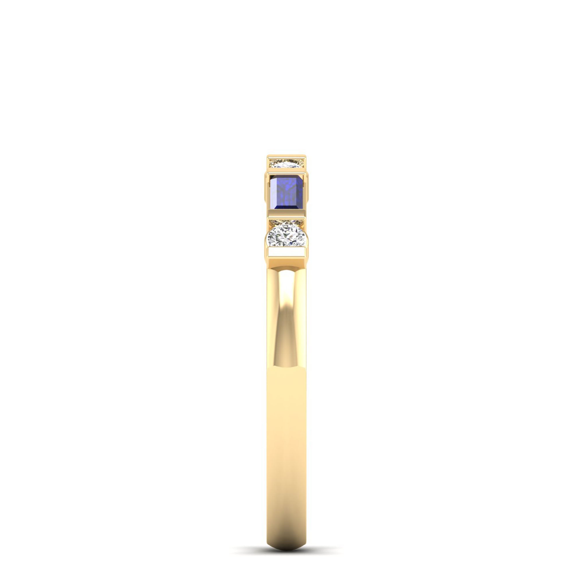 14K Yellow Gold - Sapphire