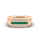 14K Rose Gold - Emerald