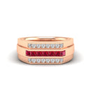 14K Rose Gold - Ruby