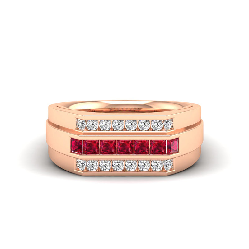 14K Rose Gold - Ruby