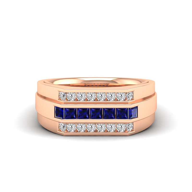 14K Rose Gold - Sapphire