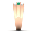 14K Rose Gold - Emerald