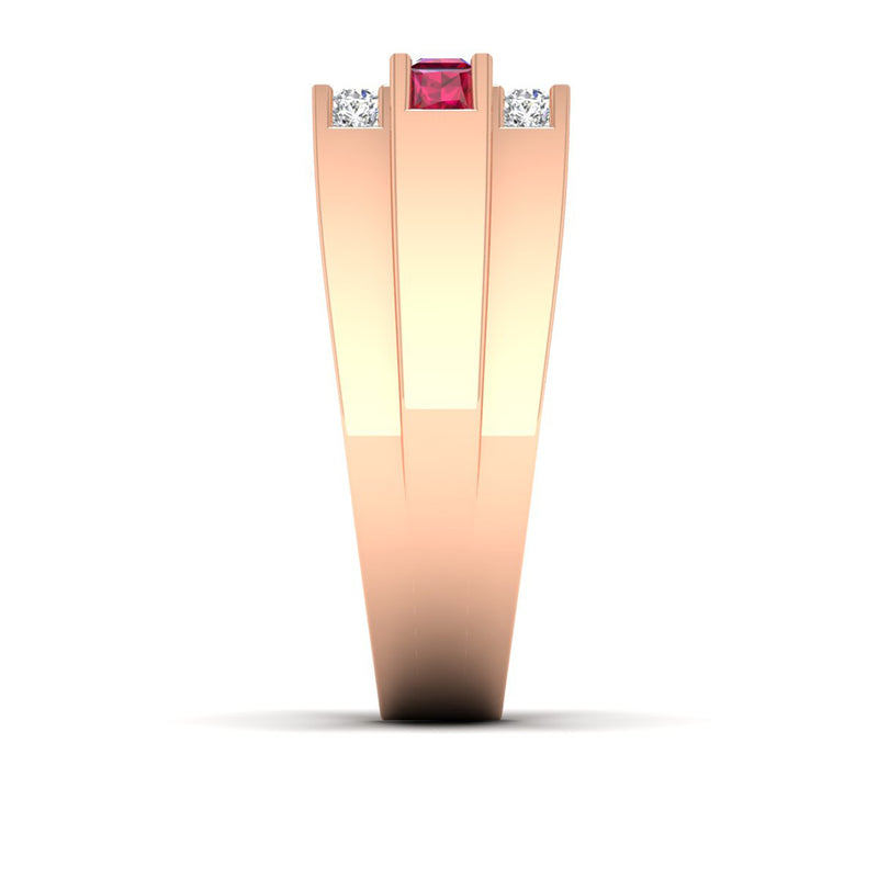 14K Rose Gold - Ruby