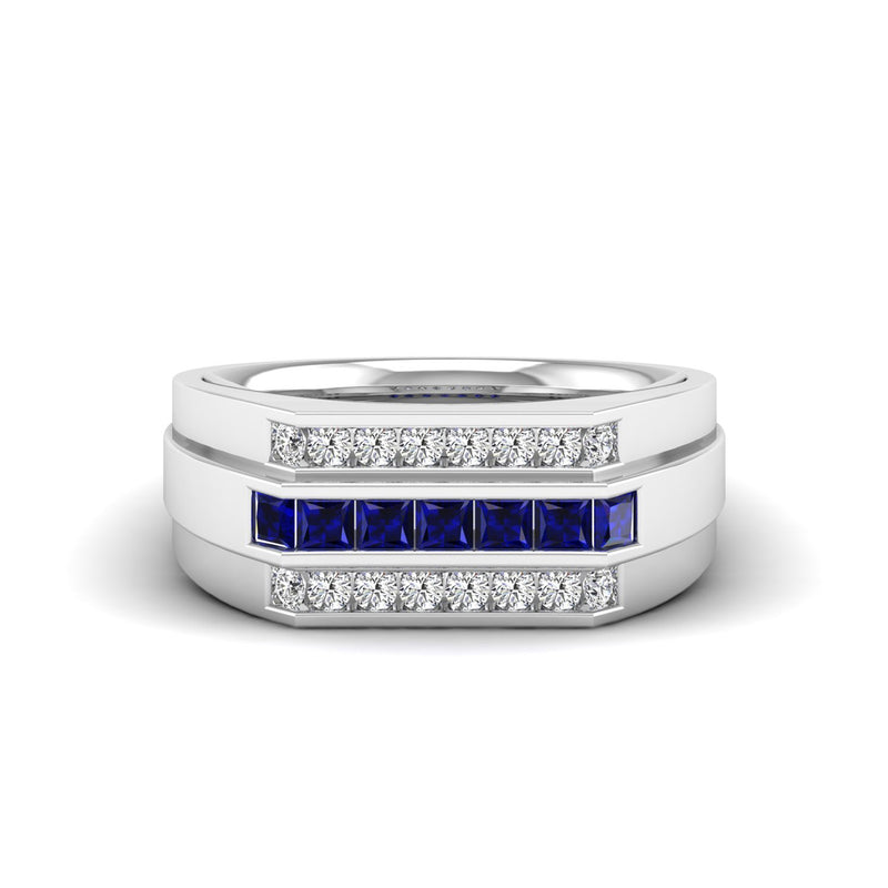 14K White Gold - Sapphire
