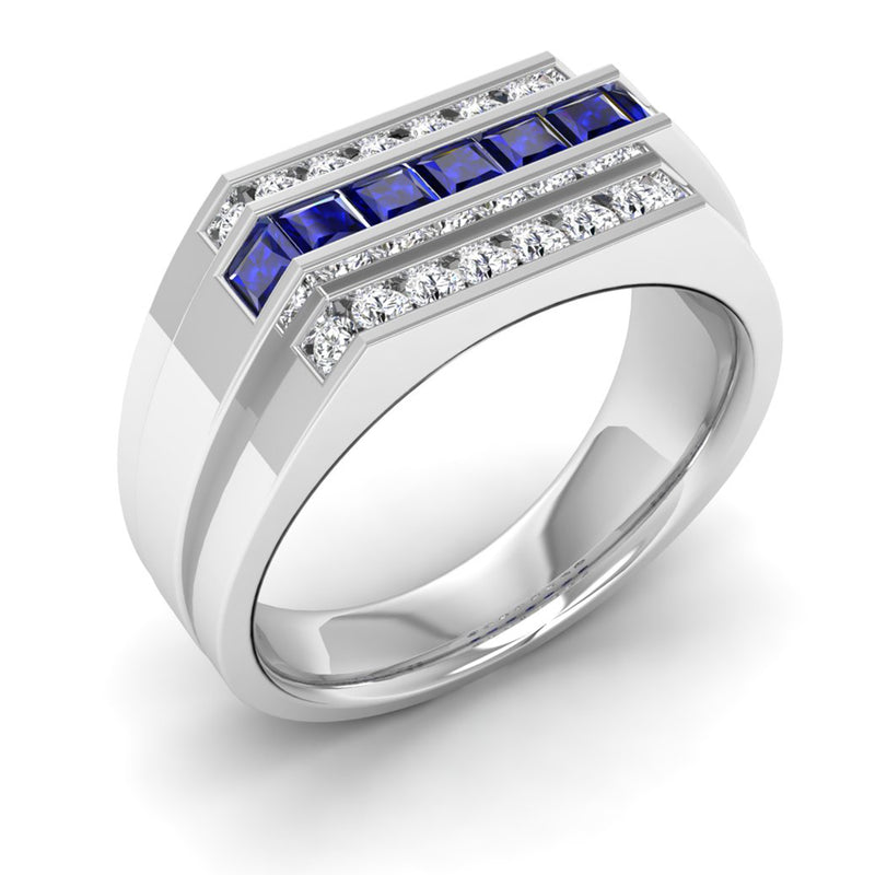 14K White Gold - Sapphire