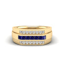 14K Yellow Gold - Sapphire
