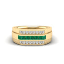 14K Yellow Gold - Emerald