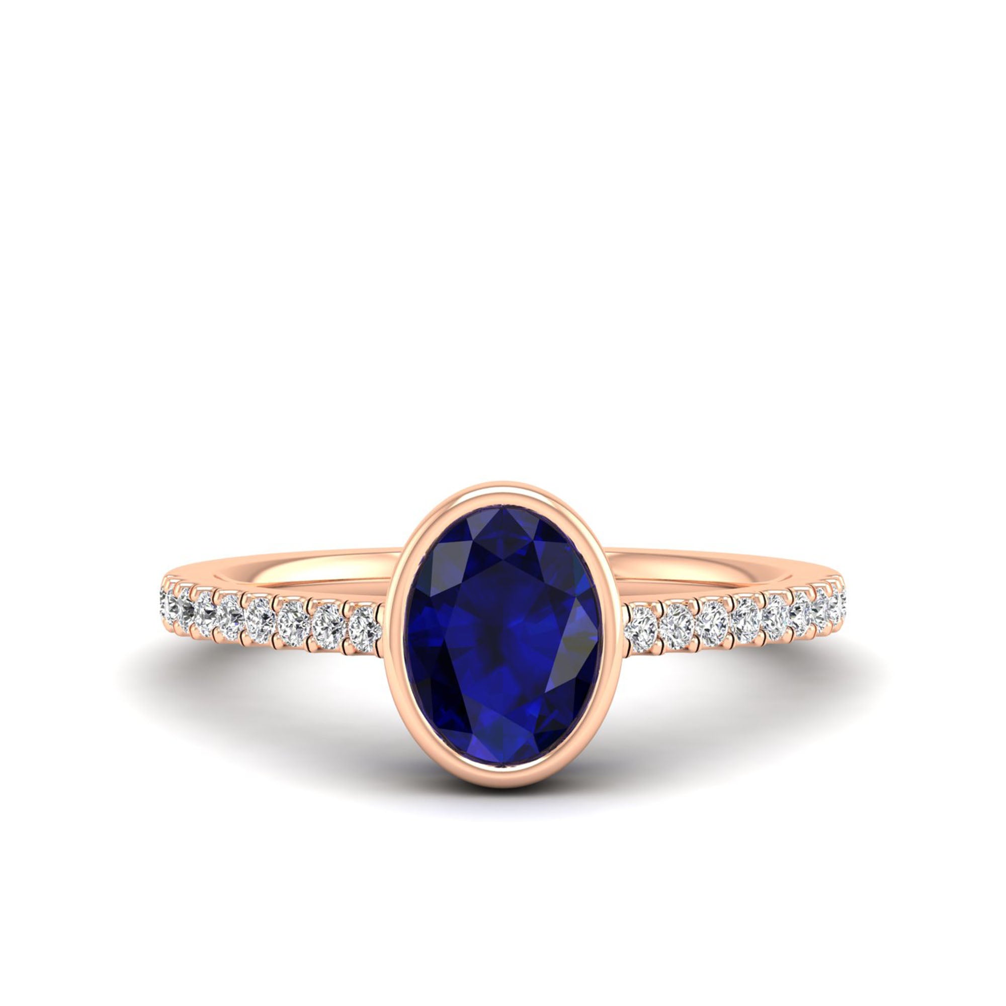 14K Rose Gold - Sapphire