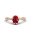 14K Rose Gold - Ruby