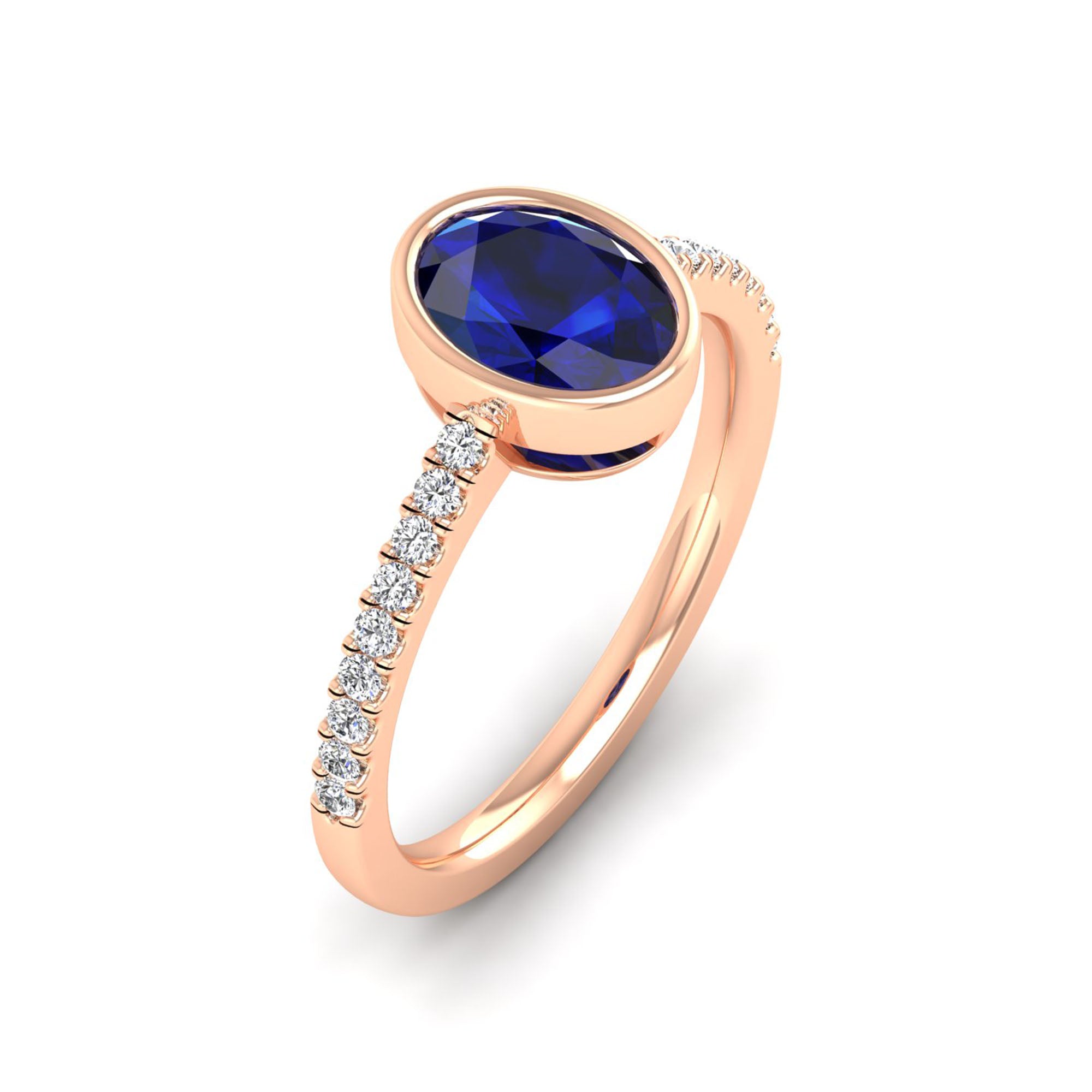 14K Rose Gold - Sapphire