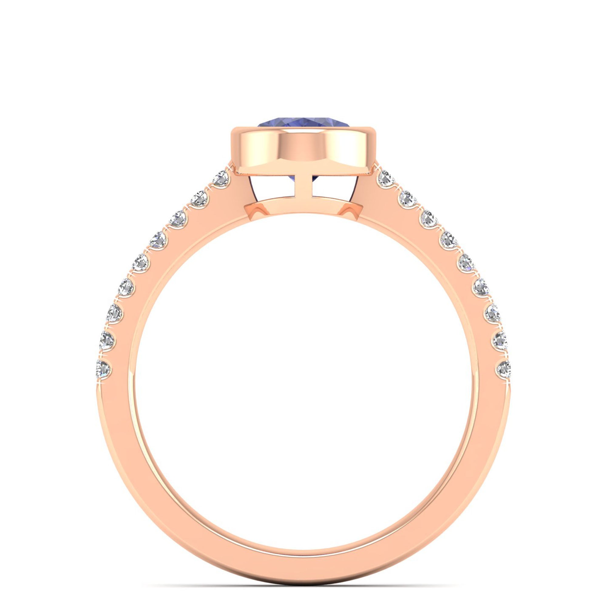 14K Rose Gold - Tanzanite