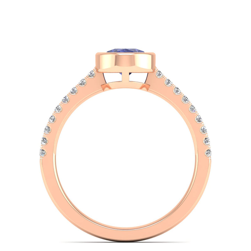 14K Rose Gold - Tanzanite