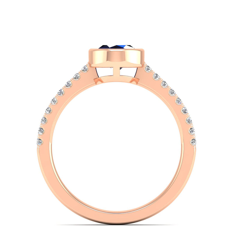14K Rose Gold - Sapphire