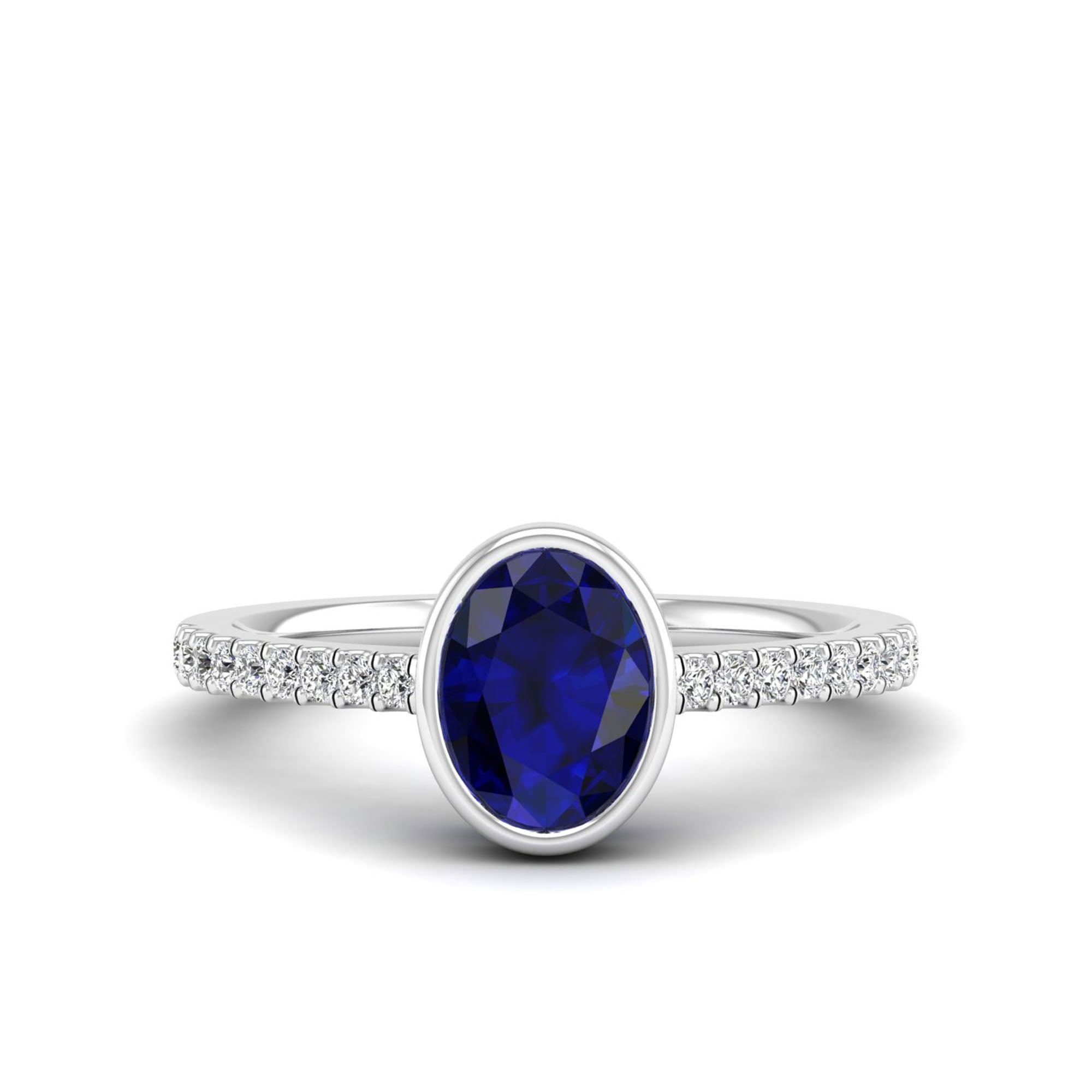 14K White Gold - Sapphire